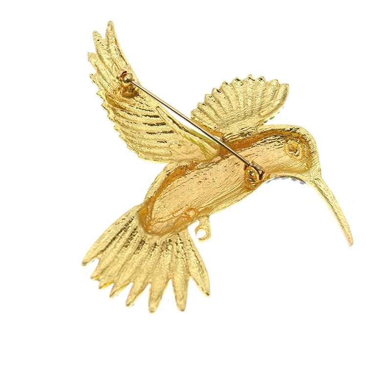 Free Shipping New Animal Rhinestone Hummingbird Brooch Pin Bird Women Jewelry Gift Brooches