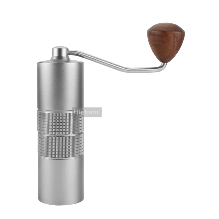 HIGHWIN Internal Adjustable Setting CNC Stainless Steel Conical Burr Manual Coffee Grinder