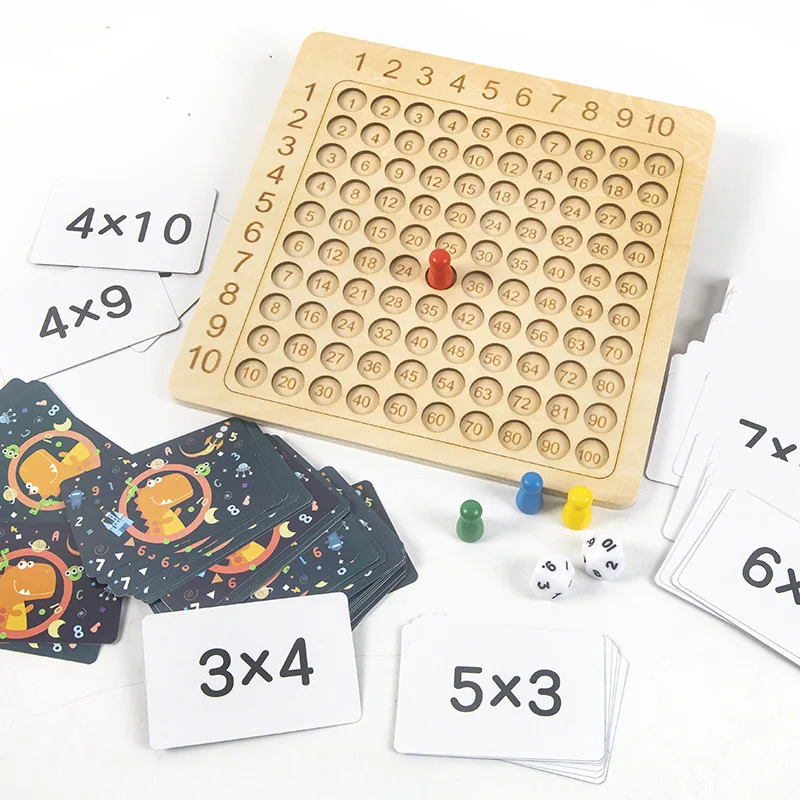 Multiplication Table Kids Wooden Montessori Mathematics Enlightenment ...