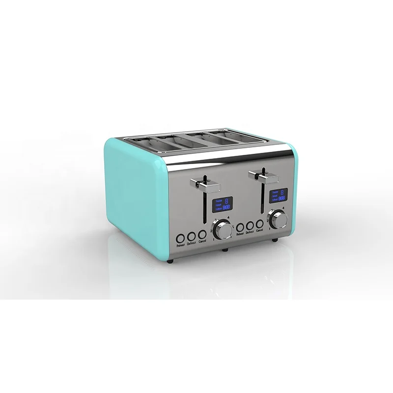 1500 Вт быстрый нагрев кухня с повторно подогреть воду размораживания функция отмены цифровым светодиодным дисплеем тостер 4