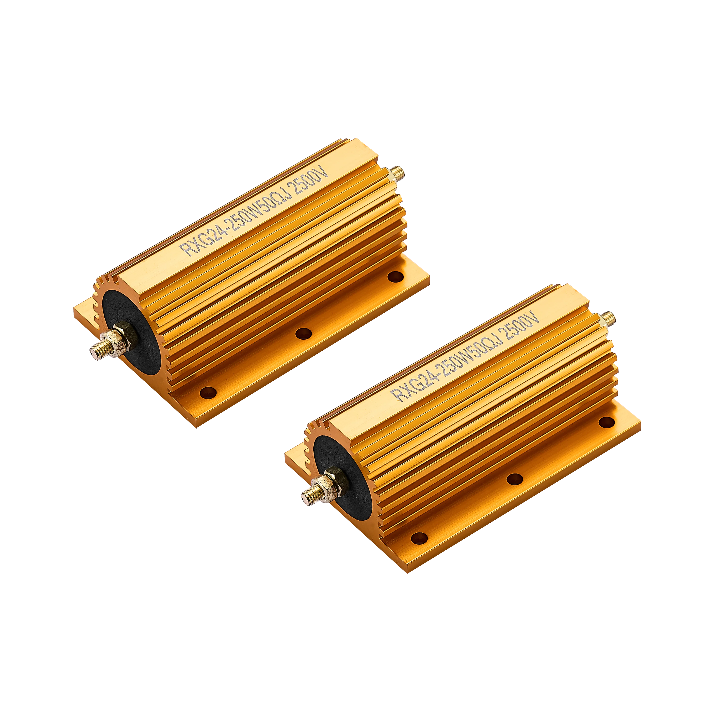 RX24-100W 200W Dynamic Gold Aluminium Braking Resistor Aluminum housed ...