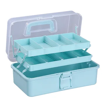 Three-Layer Portable Removable Large Hardware Toolbox Nail Art Tool Storage Box for Organization and Easy Mobility