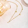 Diamond Sequin Necklace Gold
