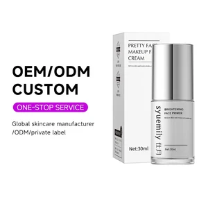 OEM ODM Moisturizing Tightening Soft Organic Vitamin C Skin Care protection Skin Tone Brightening Whitening Makeup Primer Cream