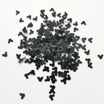 High Quality Popular Shiny Mickey Mouse Shape Glitter Custom Packaging Black Thick Glitter