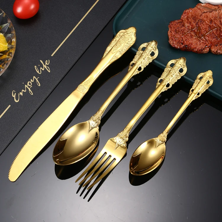 アンティークロイヤルホテルウェディングゴールド食器ナイフフォークと