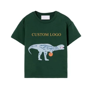 Guangzhou Custom Printed Short Sleeve Jersey Cotton Casual Breathable Eco-Friendly T-Shirt for Boys Children Teen Boys Oversize