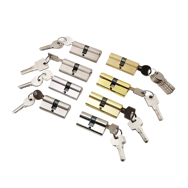 Antitheft Euro Door Lock Copper Locking Cylinder Knobs Mortice 60/70/80mm Keyed Lock & Cylinder