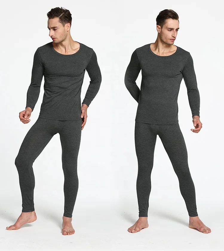 
High Quality Bamboo long sleeve crew neck Cotton Thermal Underwear Mens Long Johns 
