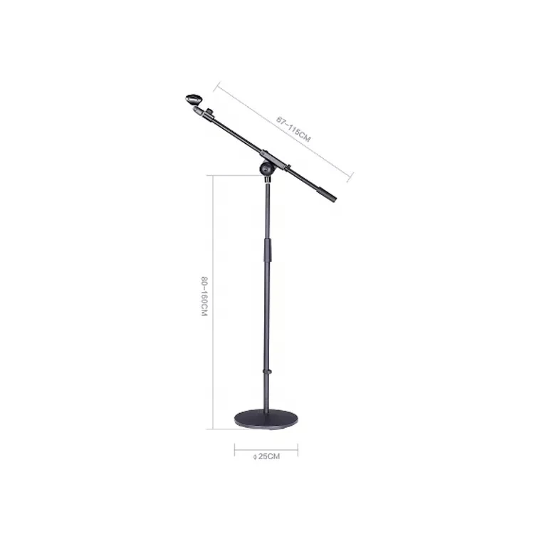 Professional Universal Desktop Swivel Adjustable Height Metal Tripod Microphone Bracket with Precision Engineering