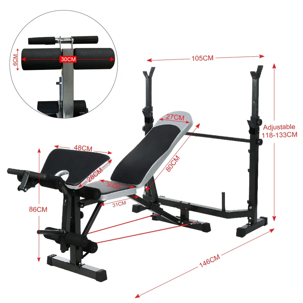 Factory wholesales High Quality Gym Workout Home Fitness banc de musculation gym bench adjustable weight bench