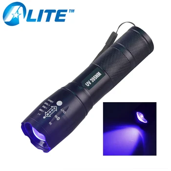 405nm 395nm 385nm ultraviolet cheap uv led flashlight black light uv curing light torch with zoom