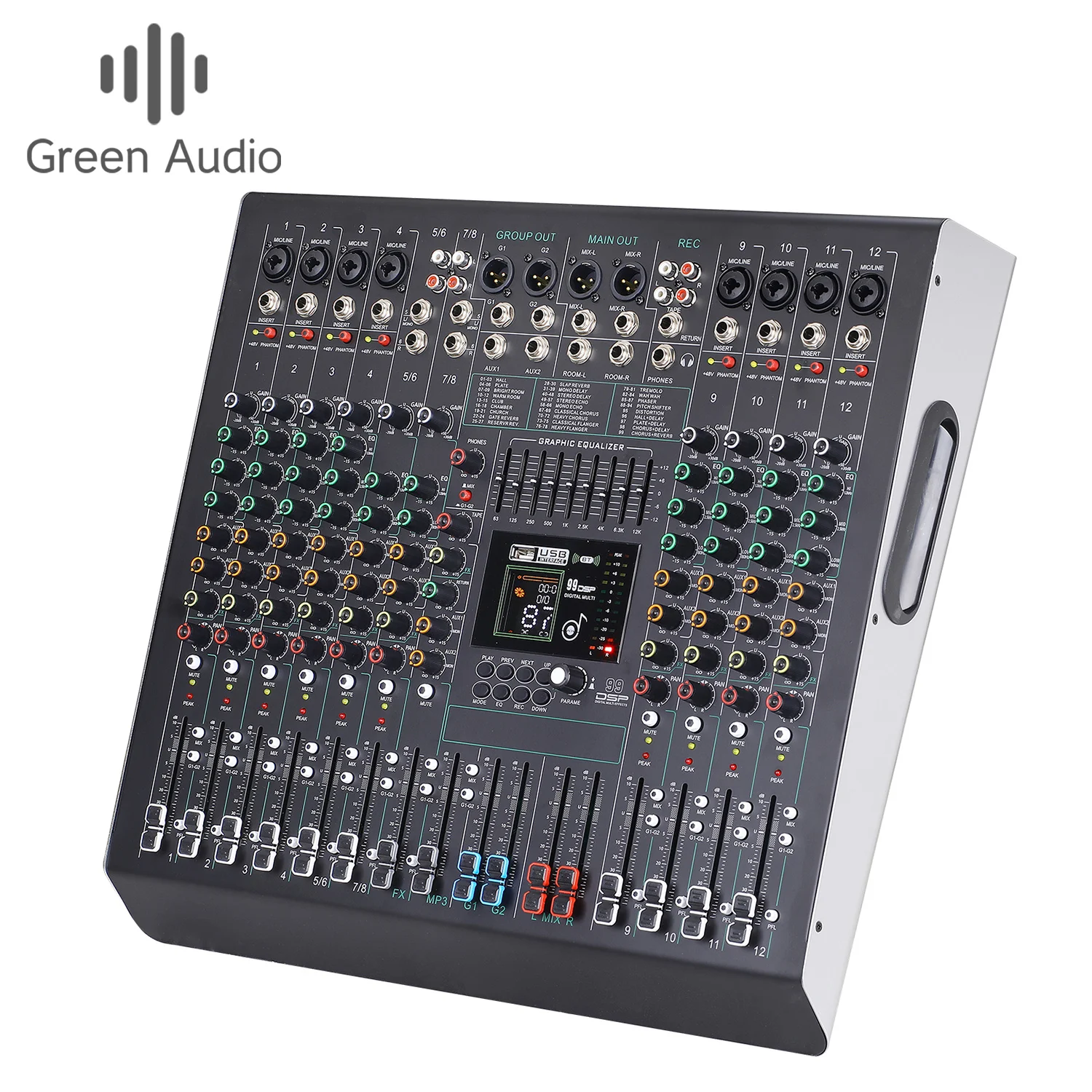 GAX-FC12 Professional 12-Channel Recording Mixer with DSP