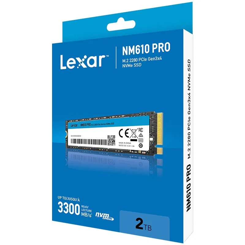 Lexar NM610PRO 500GB SSD M.2 NVMe Solid State Hard Drive for Laptop