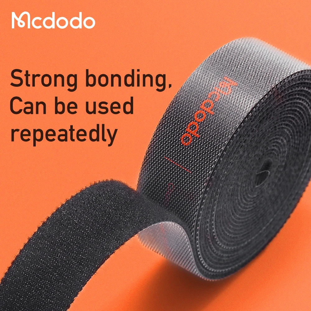 Mcdodo 1 м Бесплатная резка высококачественных крючков и петель Velcroed лент, рулонные Velcroes Кабельный органайзер галстук