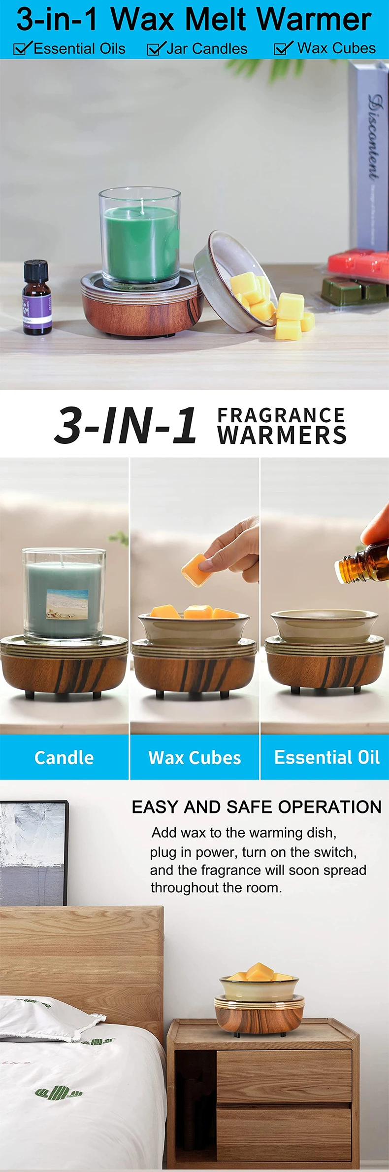 Wholesale Wax Melt Burner Electric Ceramic Wax Melt Candle Warmer Buy