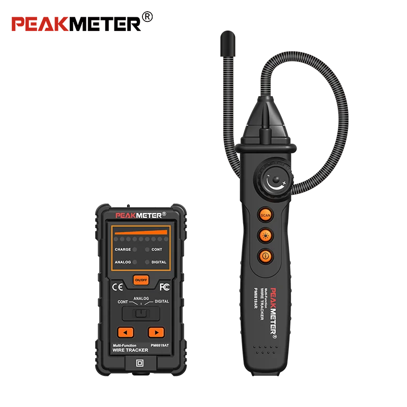 PEAKMETER PM6819A Digital Wire Cable tracker  Analog Wire-hunting Handheld Line Detector with Continuity test