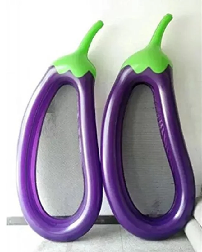 Oem Pool Float Purple Eggplant Shape For Football Game Pool Floats Eggplant Top Quality Pool