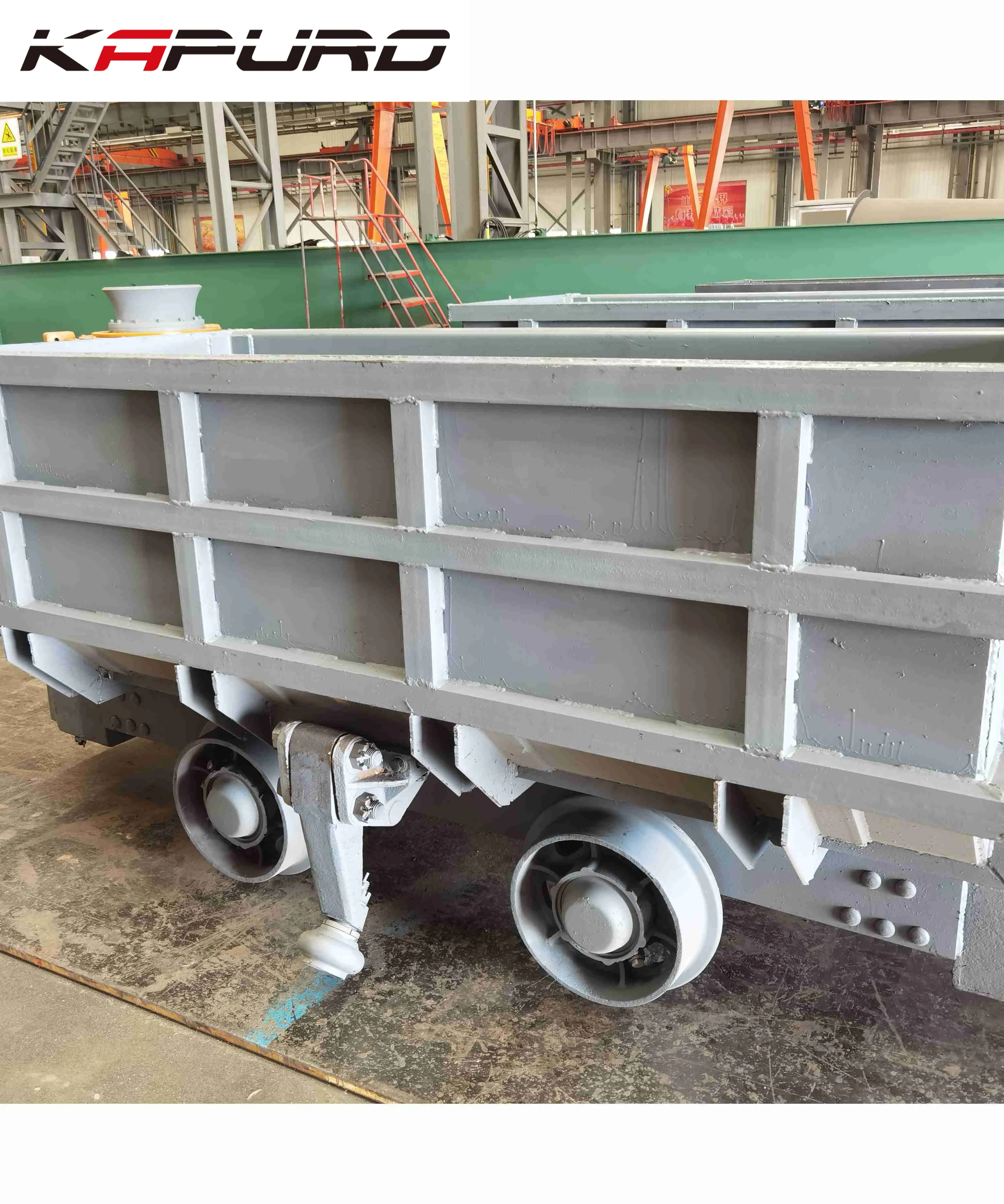 Kapuro Underground Mining Ore Transportation Equipment 2m Tipping-bucket Mine Cart 5000kg Load Capacity 600mm Rail Gauge Bearing