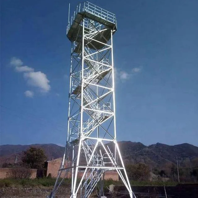 Steel Structure Training Tower,Watchtower,Forest Fire Watchtower - Buy  Lightning Tower Communication,4-leg Tower Fire Guard Security  Tower,Mountain Forest Observation Tower Product on 