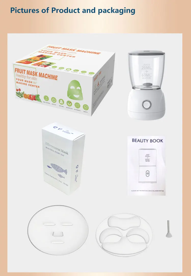 Collagen Fruit Vegetable Spa Facial Face Mask Maker Mini Magic