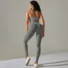 6610 cross bra + pants set   dark gray