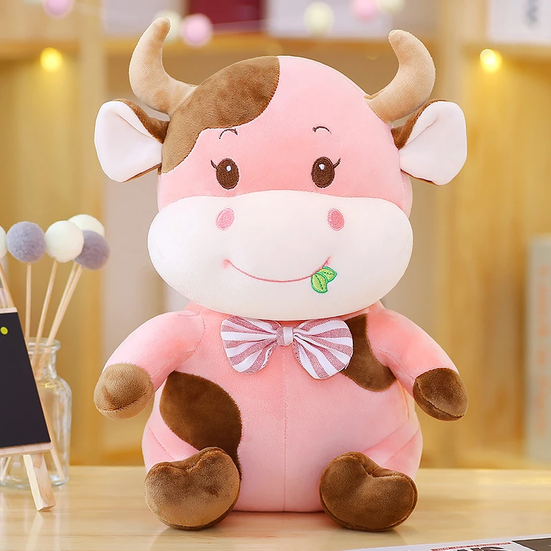Stuffed Funny Soft Water Buffalo Cute Plushie Plush Cow Toy for Children 2-6 Years Old