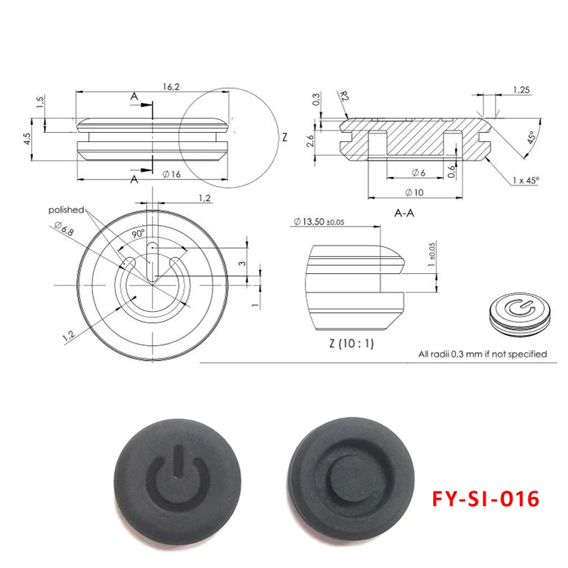 Silicone Rubber Cover/Cap for Flashlight Switch - OEM On/Off Button ...