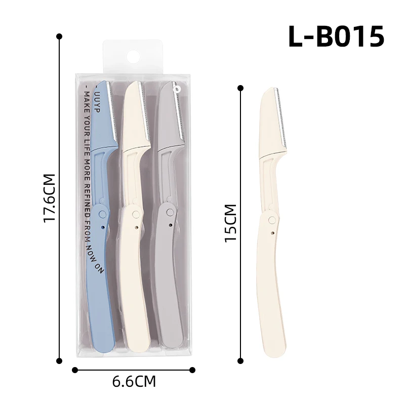 In Stock Eyebrow Trimmer razor Dermaplaning Tool Makeup Tools 3Pcs Cutsotmized Package Foldable Macro Blade Mix Facial razor Hd3844ebd3c2c417f8543be68a78b7261m