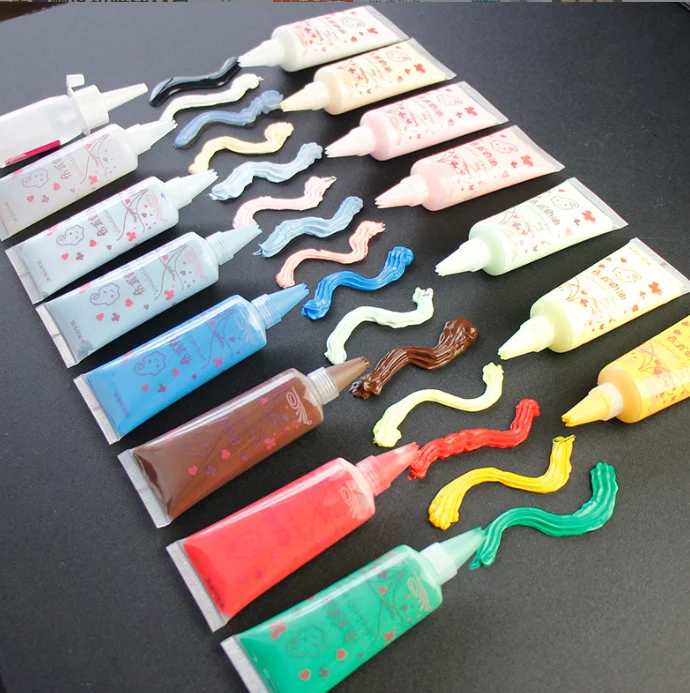 Хит продаж набор кремовых клеев красочный клей для мороженого парик чехол телефона имитация крема