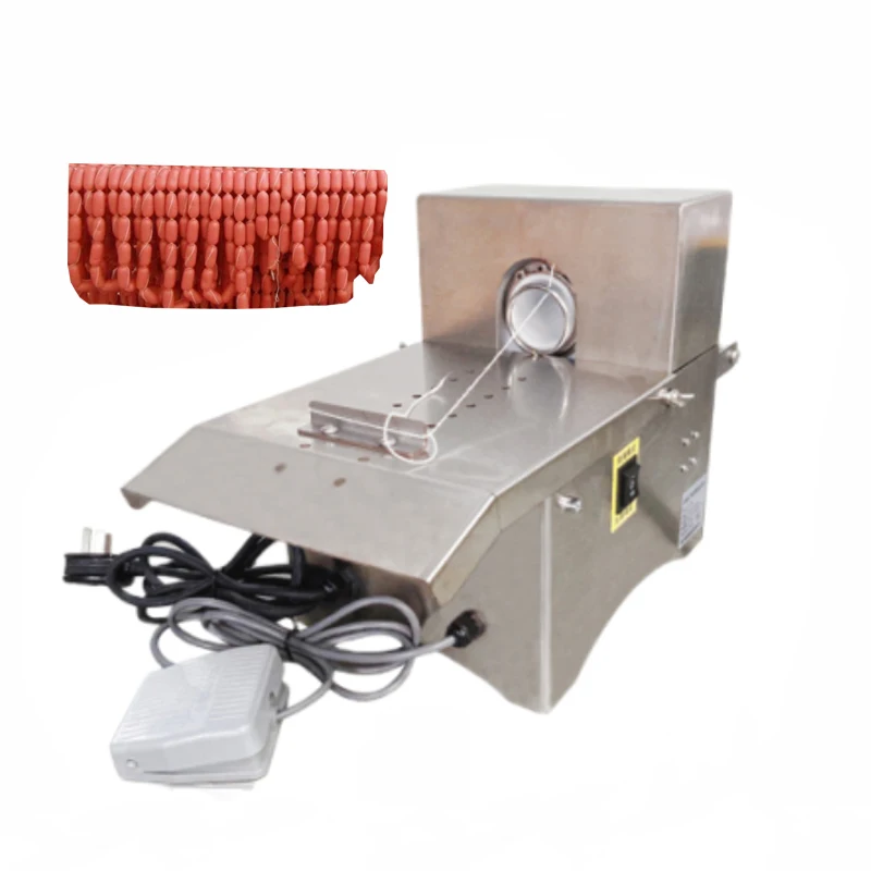 Latest Model Desktop Sausage Ham Binding Machine Tying Twisting Hot Dog Knotting Linking Equipment Binder Linker of Hams
