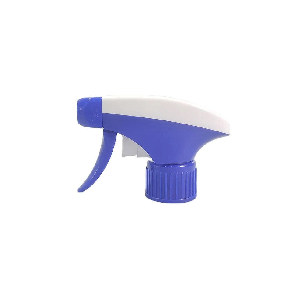 Classic blue and white color all plastic trigger sprayer for daily cleaning