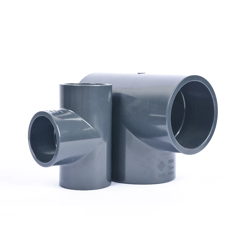 Harga Grosir Fitting Pipa Drainase Air Sama Fitting Pipa UPVC PVC-U Tee Plastik Tee Industri UPVC