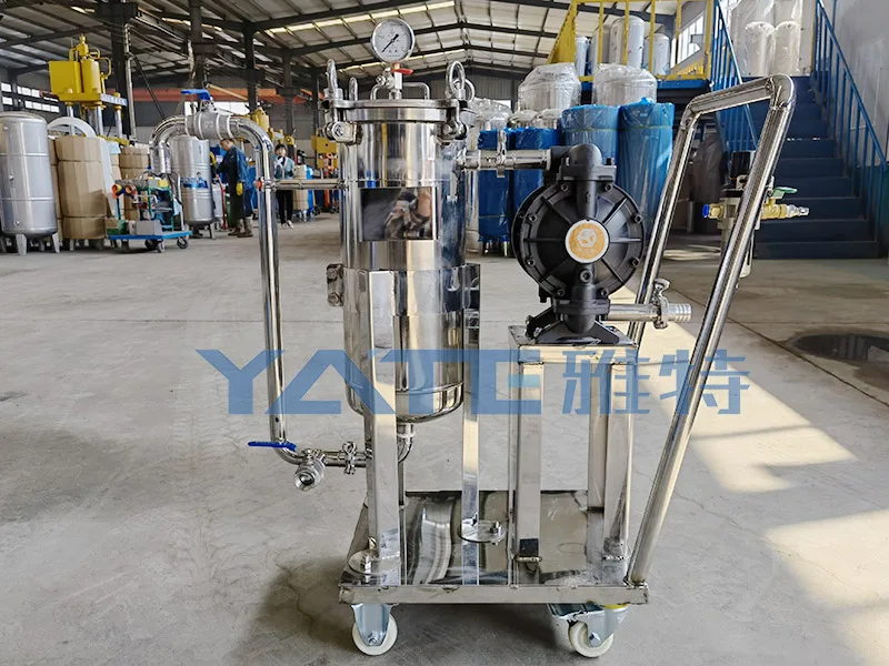 Movable Stainless Steel 304/316 Bag Filter Housing with 0.5 μm Filtration Precision and 0.6Mpa Working Pressure