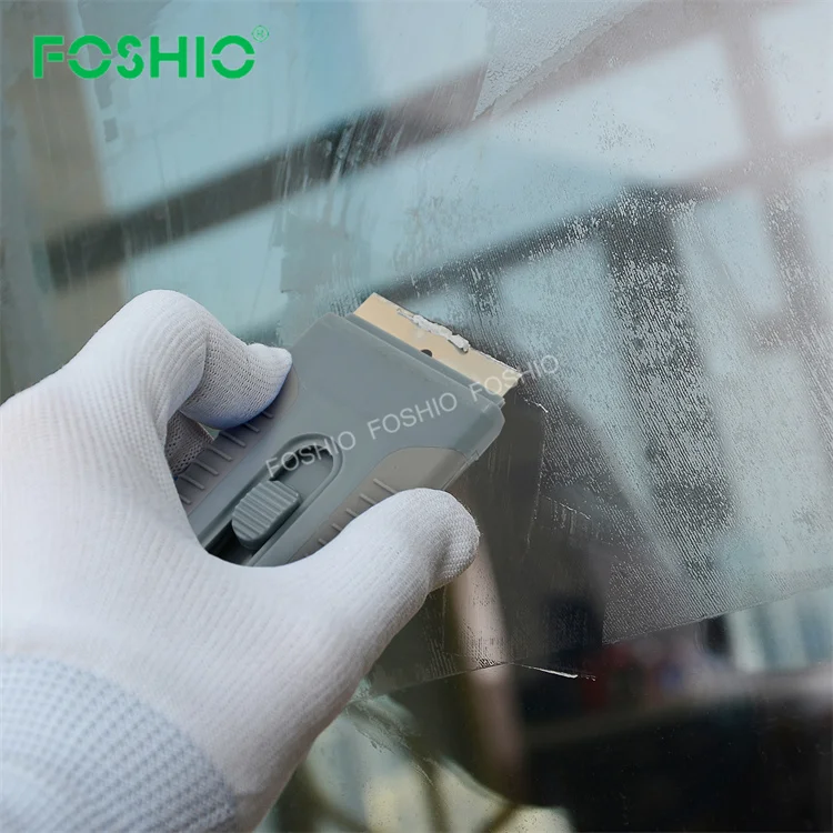 Foshio Plastic Glass Glue Ceramic Hob Cleaner Scraper Tool With