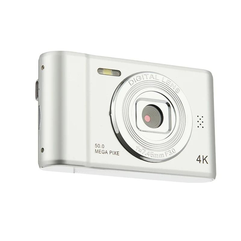 4K Digital Camera 50 Megapixels HD Photography Travel Selfie Camara 2.4inch Screen Entry-Level Kids Campus Selfie Mini Retro Cam