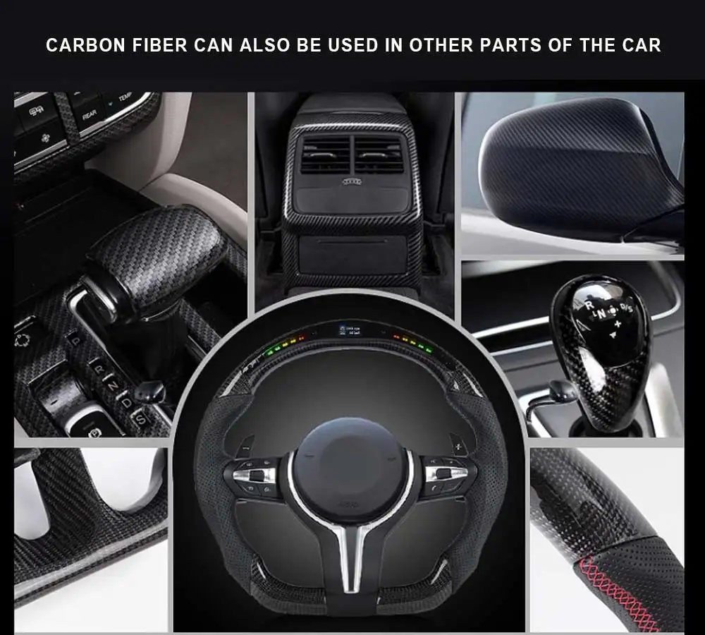 Black Leather Car Steering Wheel Cover Breathable Anti-slip Car ...