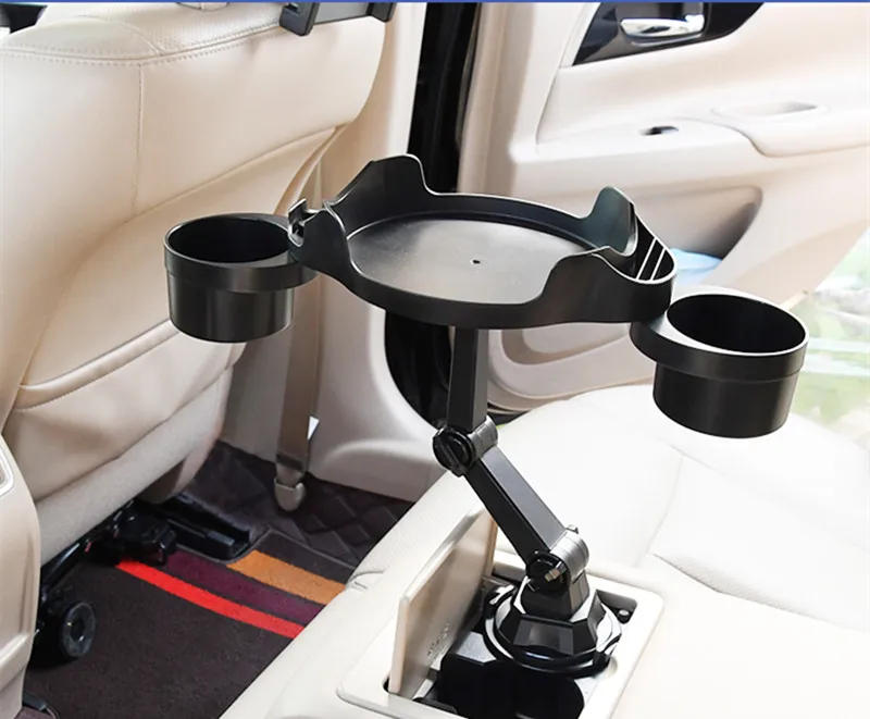 New Design Adjustable Cup Holder Tray For Car 360 Swivel Car Tray Table