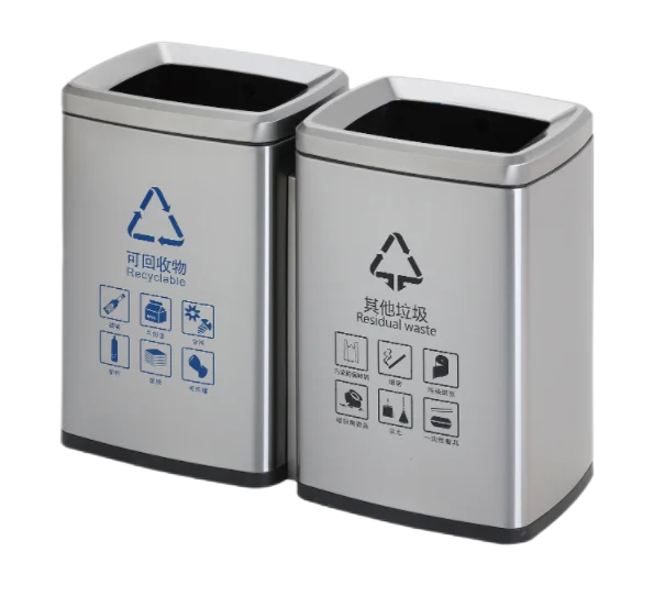 Мусорное мусорное ведро из нержавеющей