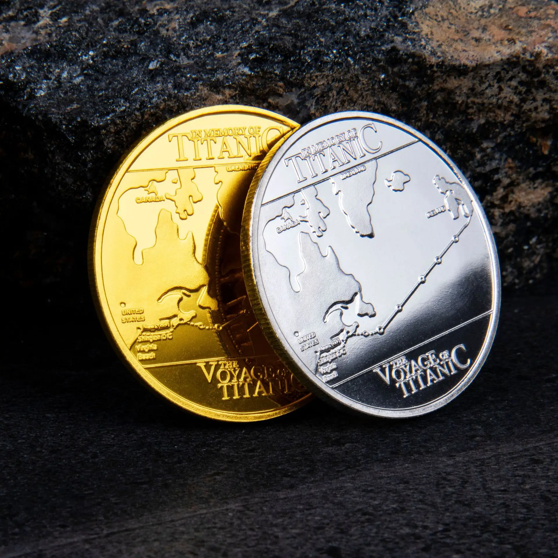 Titanic Commemorative Coin - Double Sided, Silver Gold Plated