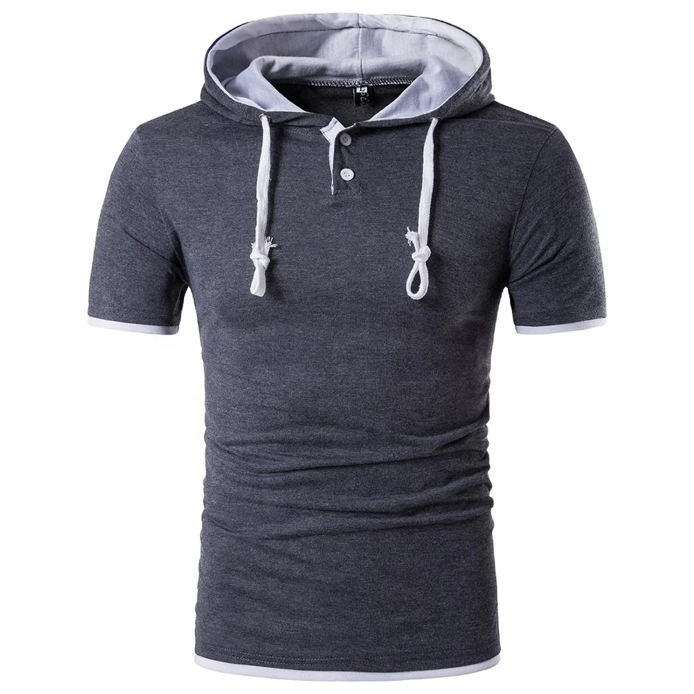 El Último Diseño De Hombre De Verano Casual Manga Corta Capucha Camisetas -  Buy Camisetas De Manga Corta,Camisa De Manga Corta Para Hombre,Camisetas De Manga  Corta Con Capucha Product on Alibaba.com
