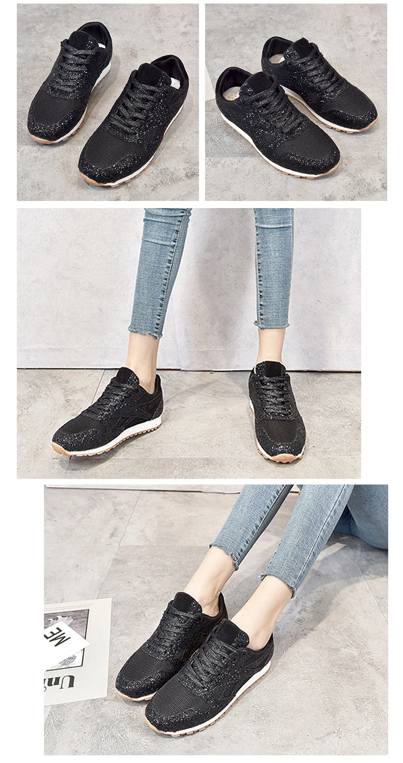 2023 Summer Women Shining Sneakers New Casual Flat Ladies Vulcanized ...