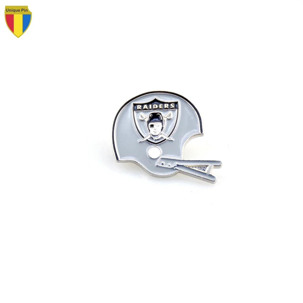 Popular Design Raiders Custom Logo Soft Enamel for Lapel Pin Plated Metal Technique
