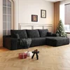 Right facing chaise+2Seaters(Black)