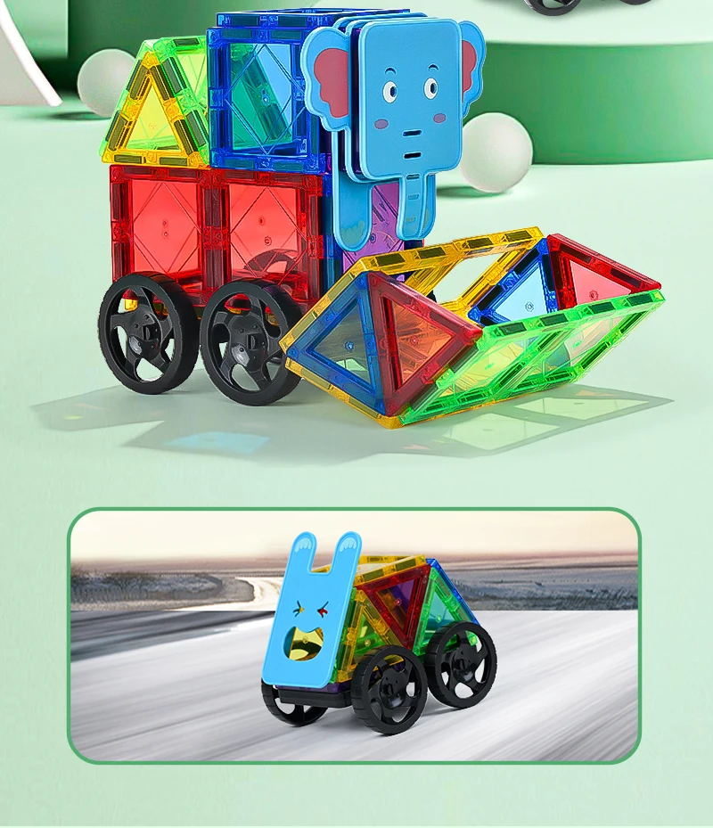 Magplayer Magnetic Tile Animal Blocks - STEM Toys for Kids
