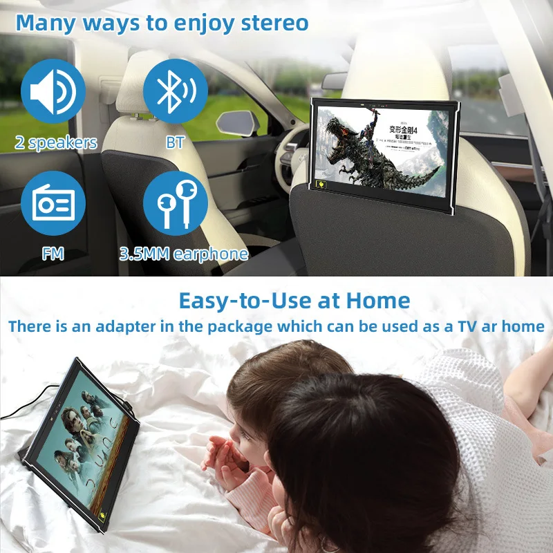 12.5 Inch 4k Tv Tablet Video Android Back Rear Seat Entertainment