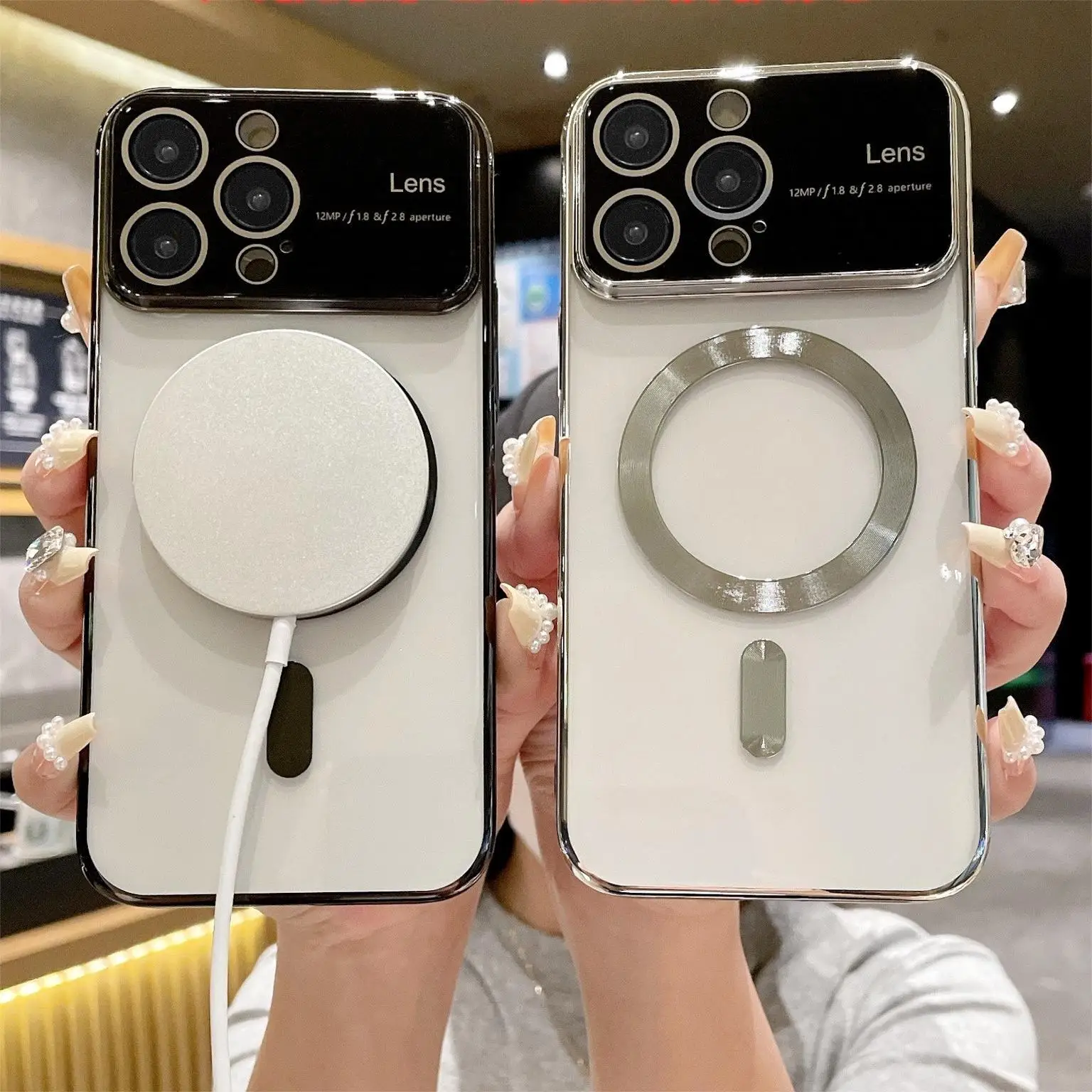 Wireless Charger Phone Cases For Magsafe Iphone 15 14 Plus 13