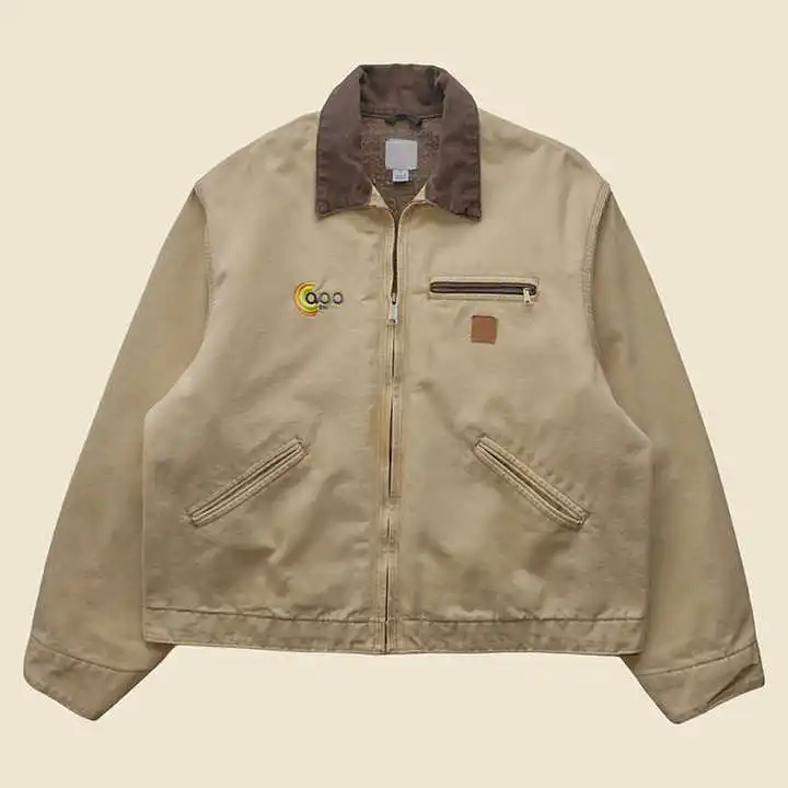 Salati Custom Designer Streetwear Unisex Duck Canvas Zipper Carpenter Trukcer Detroit Vintage Workwear Worker Work Jackets Men gallery 3