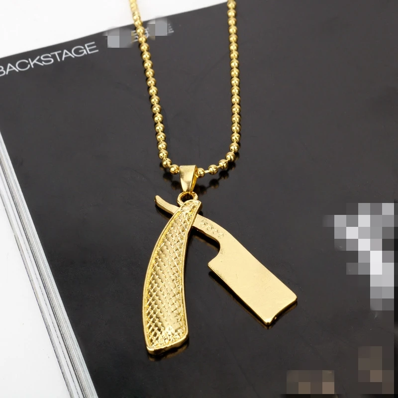 Straight Razor Black Gold Metal Barber Slide Salon Manual Shaver Double