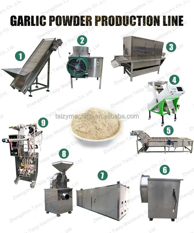 Garlic Powder Processing Machine Garlic Powder Production Line Drying Machine